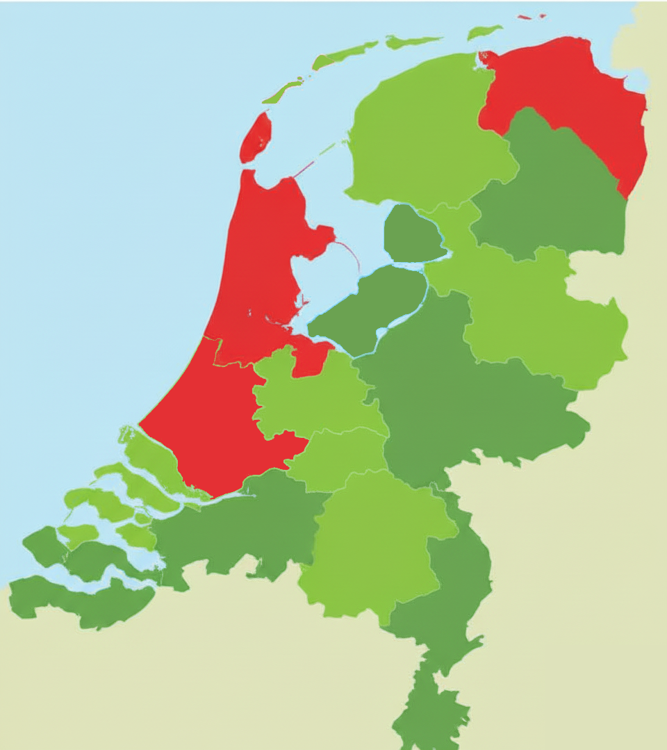 Kaart van Nederland